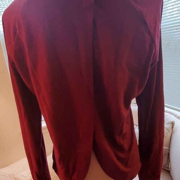 Guess Maroon Open Back Sweatshirt - Picture 2 of 3